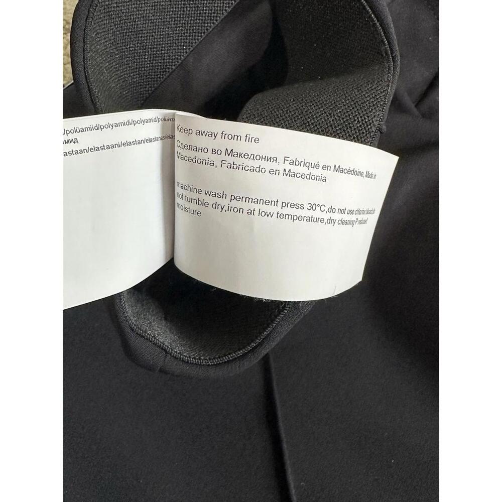 MAC Jeans Anna Stretch Skinny Pleated Trouser Pants 34x30 Black Zip Pockets - Picture 7 of 7